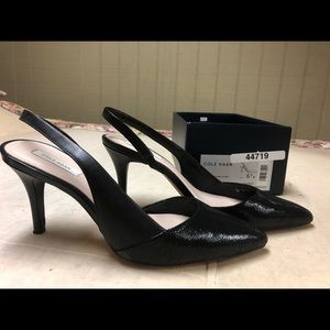 Cole Haan Shoes - Cole Haan black leather slingback Cole Haan Shoes - Cole Haan black leather slingback